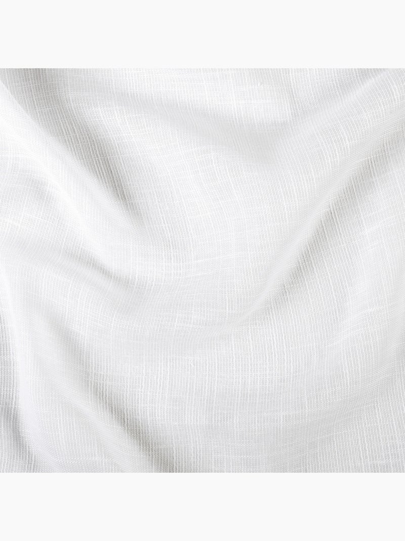 Voile de polilina en relieve flameado con ojales Blanco - Kiabi