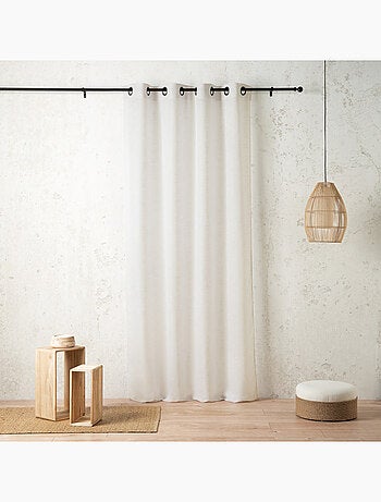 Voile de polilina en relieve flameado con ojales