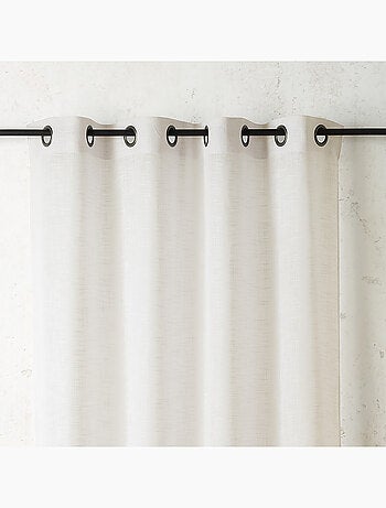 Voile de polilina en relieve flameado con ojales