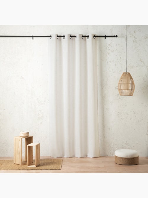 Voile de polilina en relieve flameado con ojales - Kiabi