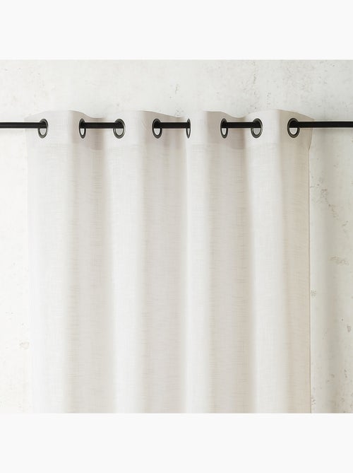 Voile de polilina en relieve flameado con ojales - Kiabi