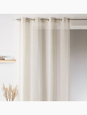 Voile de rayas bordadas tono sobre tono