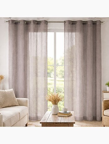 Voile de rayas bordadas tono sobre tono