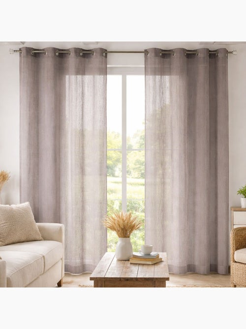 Voile de rayas bordadas tono sobre tono - Kiabi