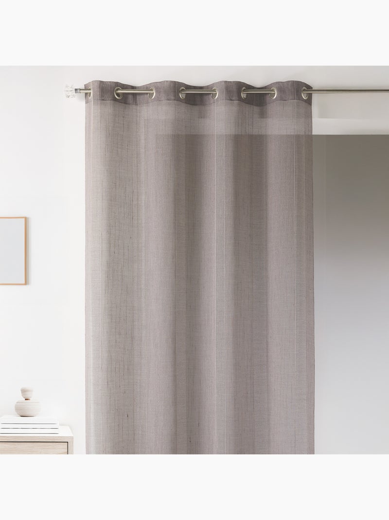 Voile de rayas bordadas tono sobre tono Gris claro - Kiabi