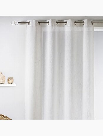 Voile de rayas bordadas tono sobre tono