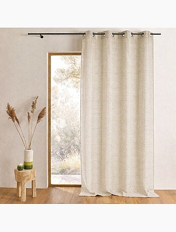 Voile de rayas horizontales tono sobre tono
