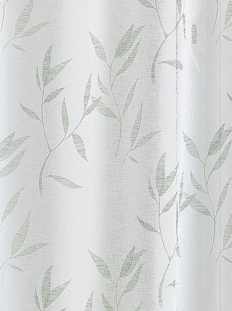 Voile estampado "Bambú Verde oliva - Kiabi