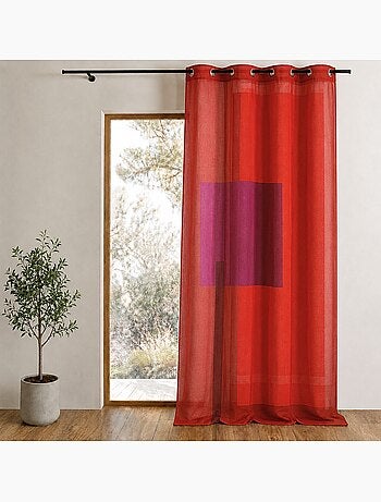Voile estampado con motivos gráficos