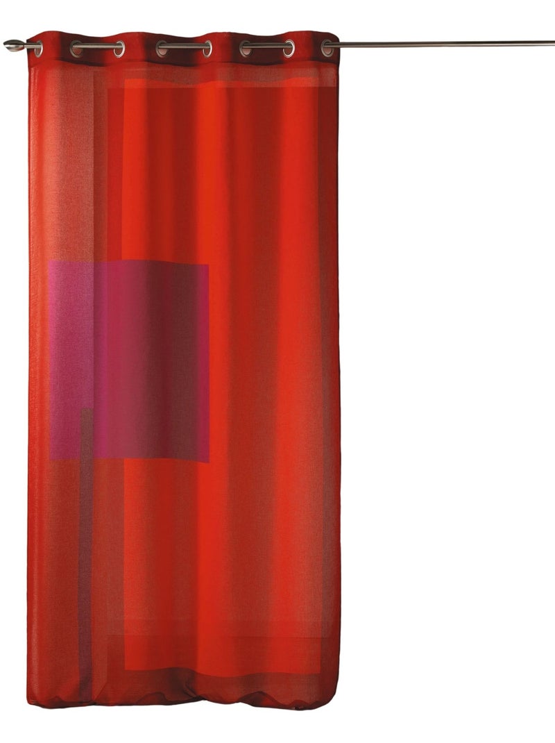 Voile estampado con motivos gráficos Rojo ladrillo - Kiabi