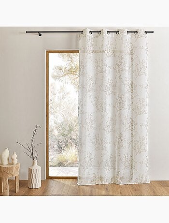 Voile estampado con ojales