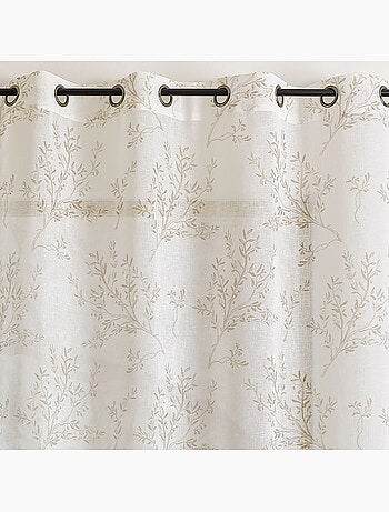 Voile estampado con ojales