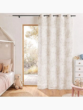 Voile estampado con ojales