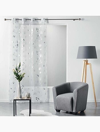 Voile estampado metalizado