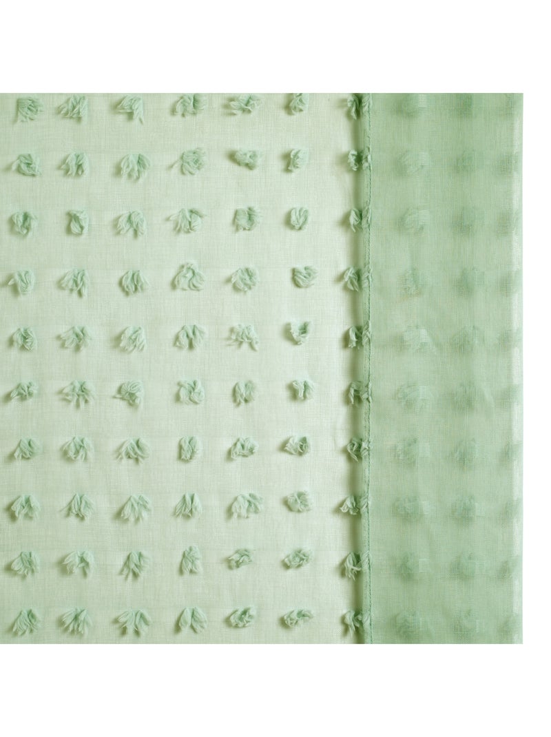 Voile infantil con borlas pequeñas Azul celadón - Kiabi