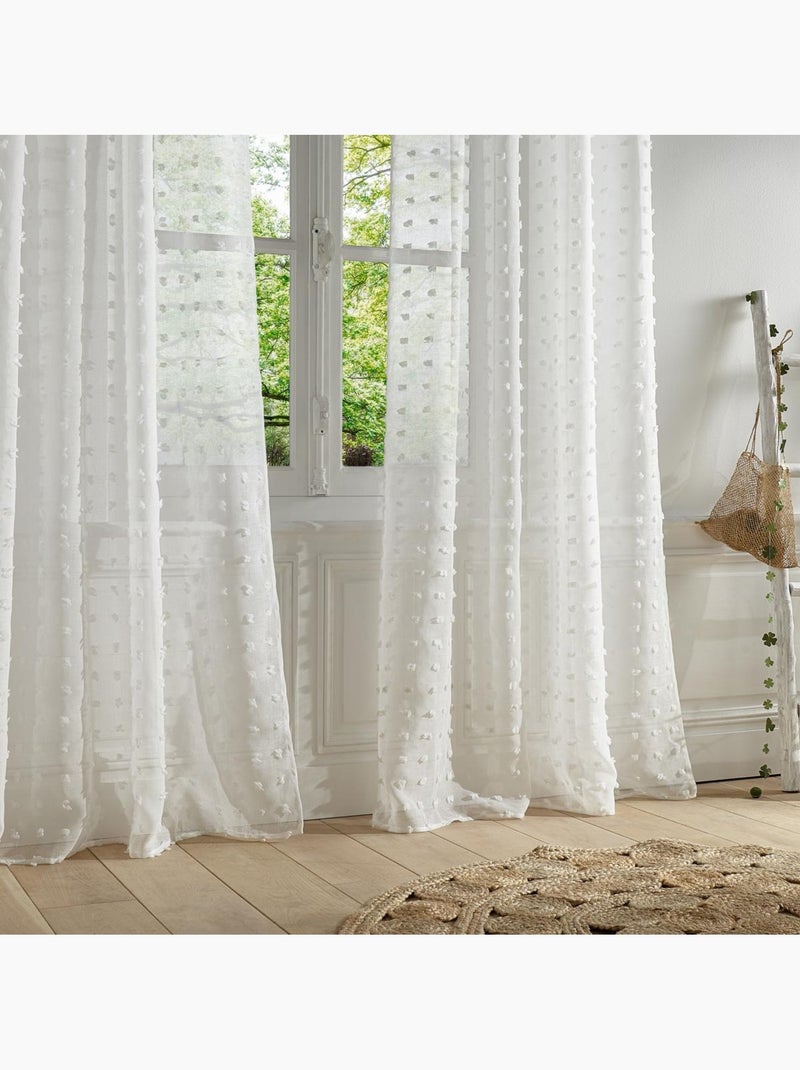 Voile infantil con borlas pequeñas Blanco - Kiabi