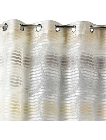 Voile jacquard con rayas verticales onduladas