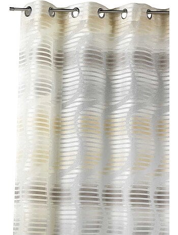 Voile jacquard con rayas verticales onduladas