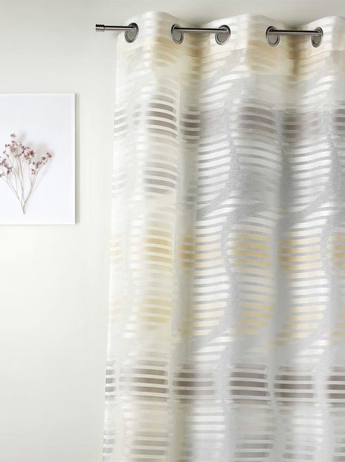 Voile jacquard con rayas verticales onduladas - Kiabi