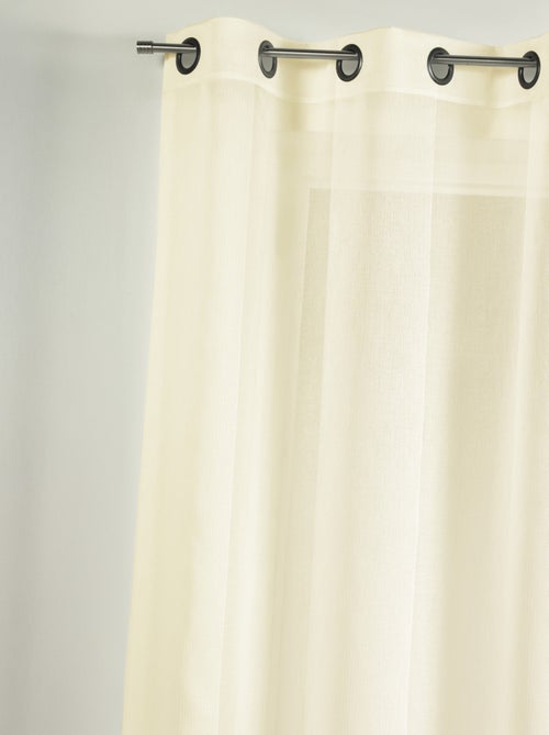 Voile liso de estameña con rayas tono sobre tono - Kiabi