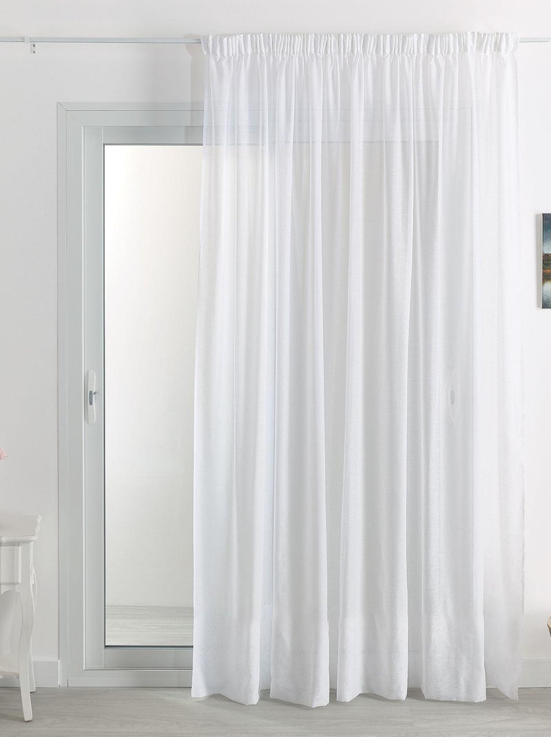 Voile liso lijado y emplomado Madera natural - Kiabi