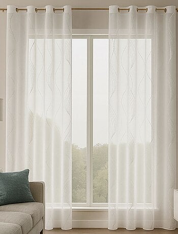 Voile metálico de rayas onduladas