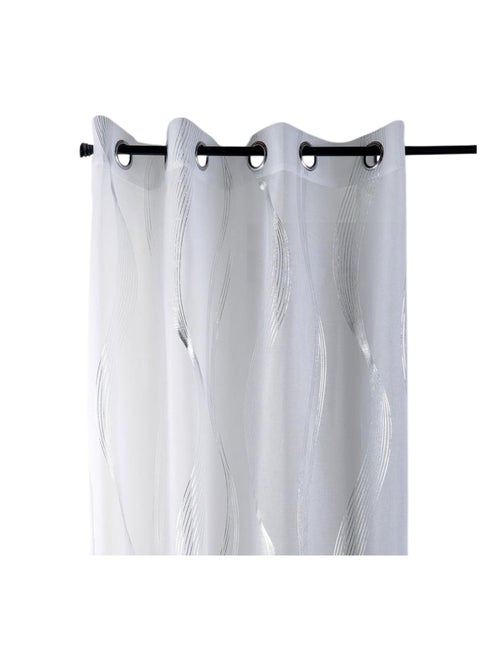 Voile metálico de rayas onduladas - Kiabi
