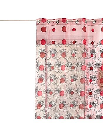 Voile rojo con motivos bordados