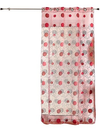 Voile rojo con motivos bordados