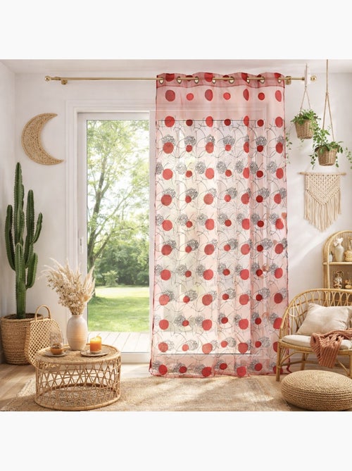 Voile rojo con motivos bordados - Kiabi