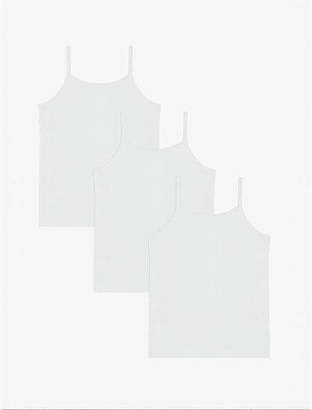 W basic algodón pack de 3 camisetas de tirantes finos para niño penti