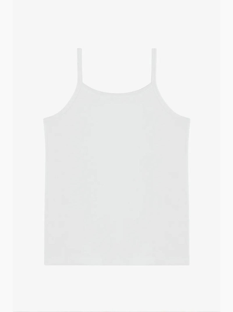 W basic algodón pack de 3 camisetas de tirantes finos para niño penti Blanco - Kiabi