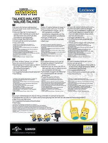 Walkie Talkies de los Minions hasta 120 m