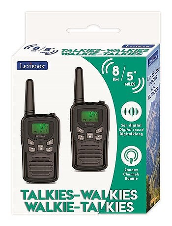 Walkie talkies digitales de hasta 8 km, 8 canales
