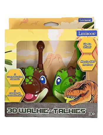 Walkie talkies Dinosaurios 3D 500 m