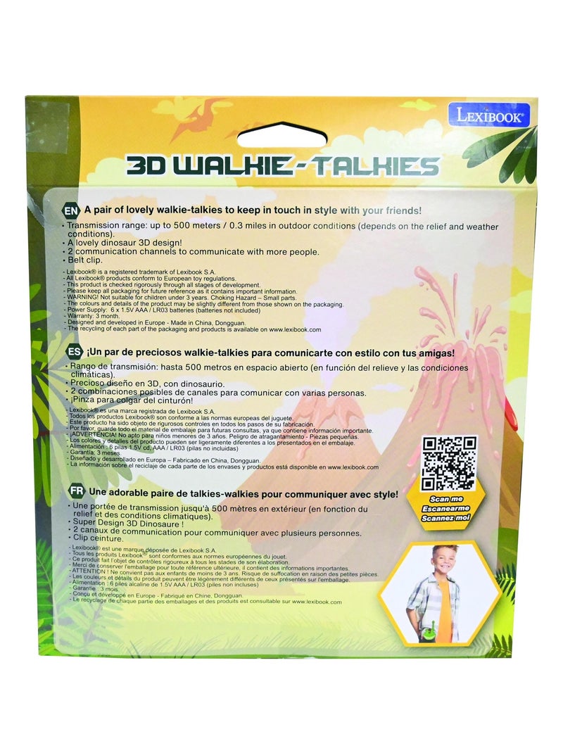 Walkie talkies Dinosaurios 3D 500 m N/D - Kiabi
