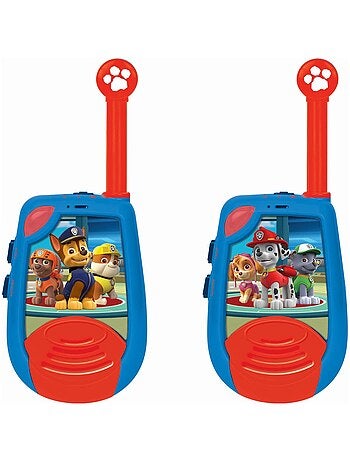 Walkietalkies digitales paw patrol de hasta 2 km/1,3 millas con función de luces morse