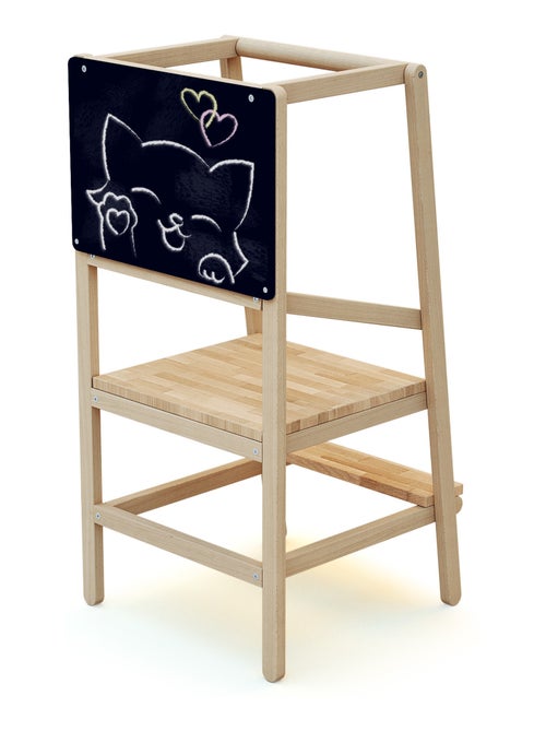 WEBABY - ALTO 2 Torre de observación/aprendizaje de madera con pizarra - Kiabi