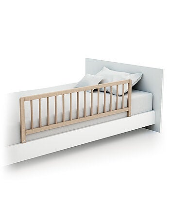 WEBABY - Barrera de cama infantil 117cm SIDO madera haya cruda