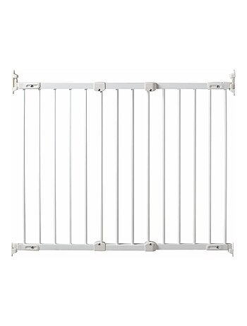 WEBABY - Barrera de seguridad bebés en acero - Blanco - 108 x 4 x 75 cm