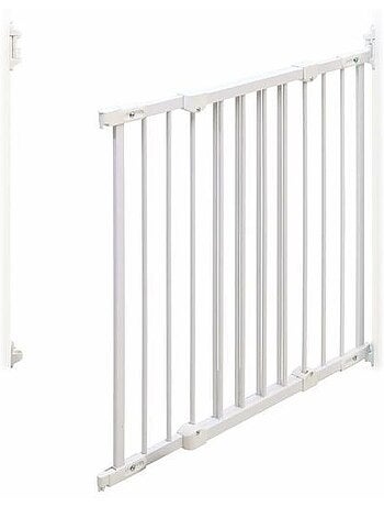 WEBABY - Barrera de seguridad bebés en acero - Blanco - 108 x 4 x 75 cm