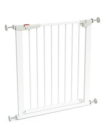 WEBABY - Barrera de seguridad bebés en acero - Blanco - 79 x 3,5 x 76,5 cm MOBI