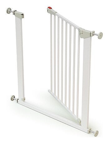 WEBABY - Barrera de seguridad bebés en acero - Blanco - 79 x 3,5 x 76,5 cm MOBI