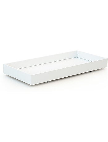 Webaby - cajón para cuna bebe 60 x 120 cm rolo madera - blanco - 114,50 x 57 x 14 cm