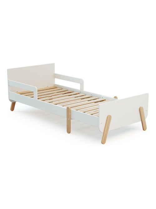 WEBABY - Cama infantil extensible de madera 80x140-165-190 PIRATE - Blanco - Kiabi