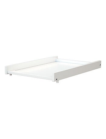 WEBABY - Cambiador bebe madera para cuna MONA 60 x 120 - Blanco - 75 x 51,5 x 7 cm