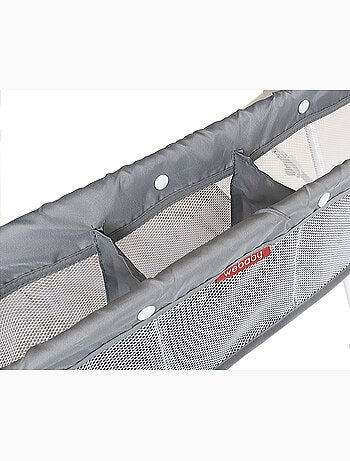 WEBABY - Cambiador bebé plegable acero - Blanco/Gris - 80 x 68 x 103 cm
