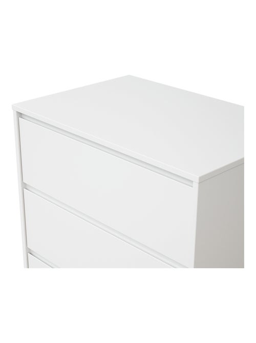 WEBABY - Cómoda bebé 3 cajones UNO madera - Blanco - 71 x 48 x 75,5 cm - Kiabi