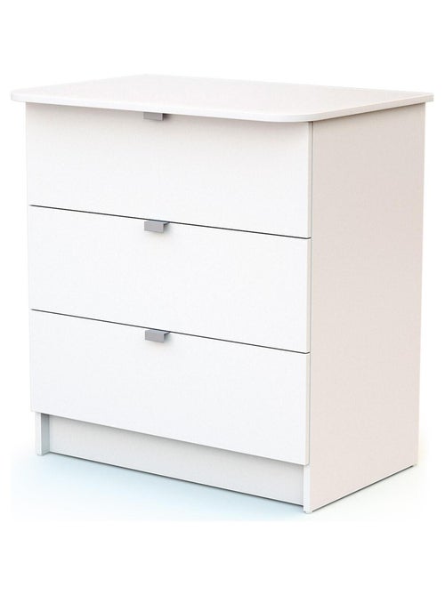 WEBABY - Cómoda cambiador bebé 3 cajones madera - Blanco -79 x 65,5 x 92 cm ALBA - Kiabi
