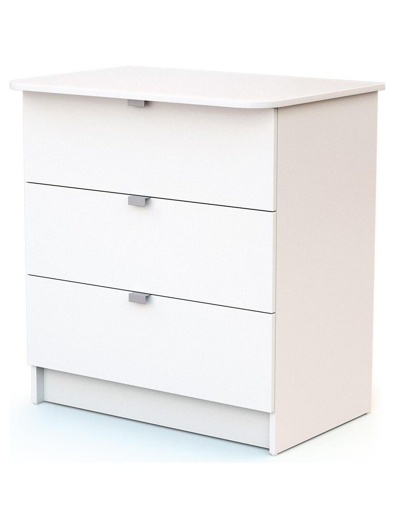 WEBABY - Cómoda cambiador bebé 3 cajones madera - Blanco -79 x 65,5 x 92 cm ALBA Blanco - Kiabi